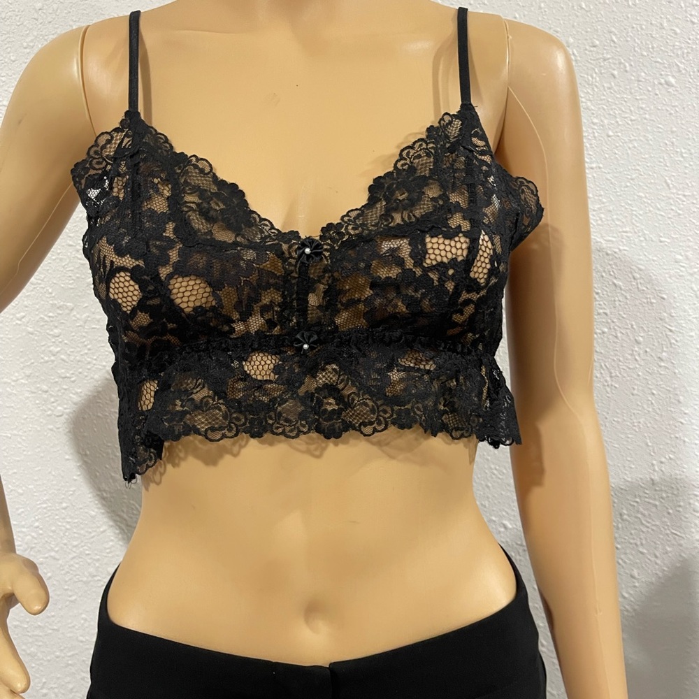 Vintage Victoria's Secret Black Lace Bandeau